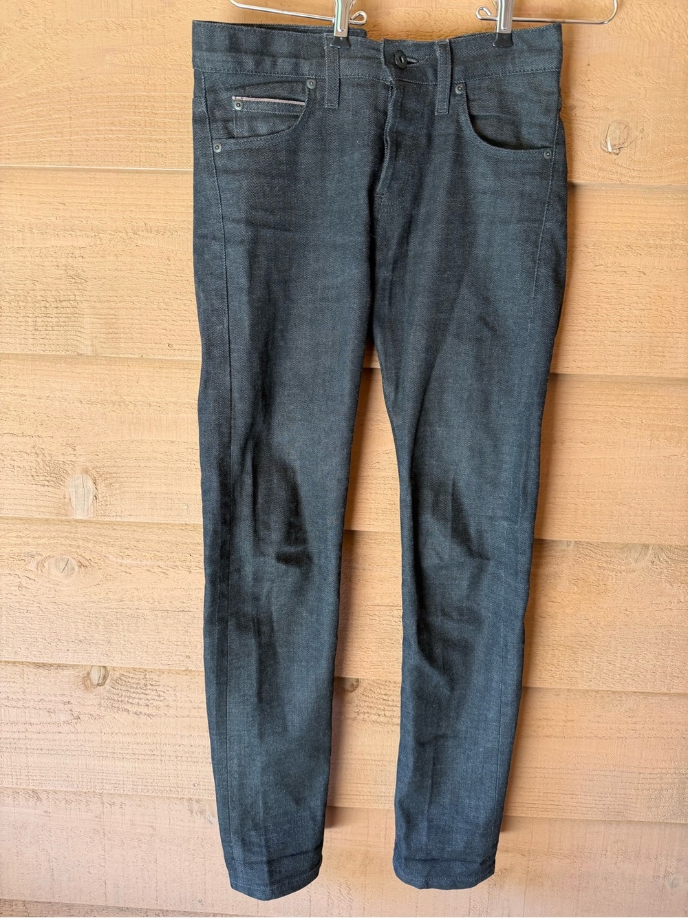Naked & Famous Black X Grey Stretch Selvedge Jeans 29